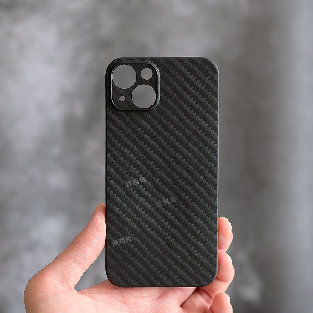 Voor Iphone 13 Pro Max Mini Ultra-Dunne 0.35Mm Mobiele Telefoon Cover All-Inclusive Koolstofvezel Textuur ademend Pp Case