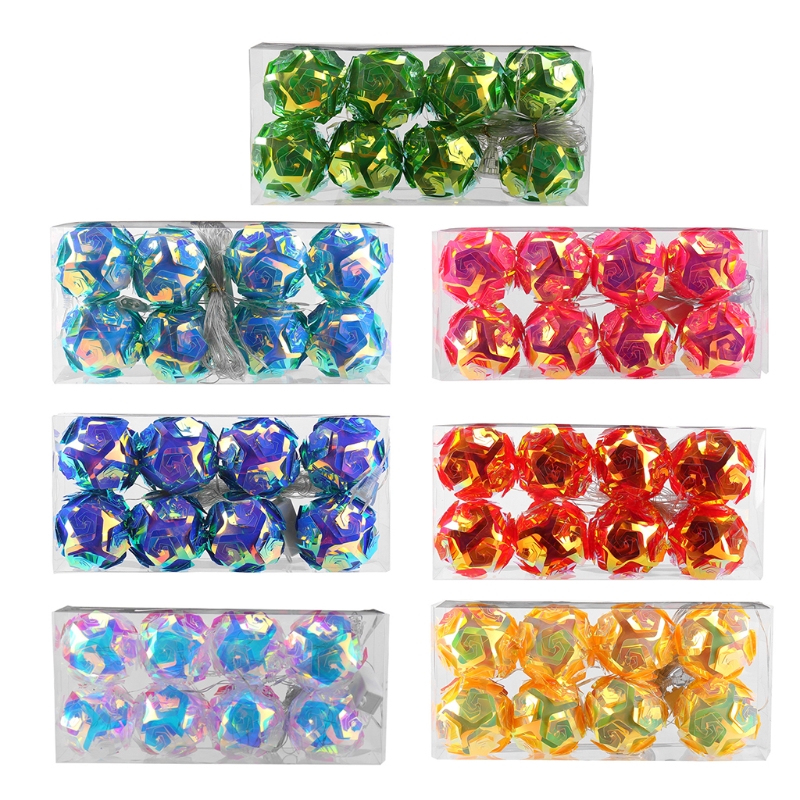 8 LED Globe Ball String Lights Indoor Outdoor Fairy Lights for Christmas Tree Garden Fence Paito Yard Home Party Decoration