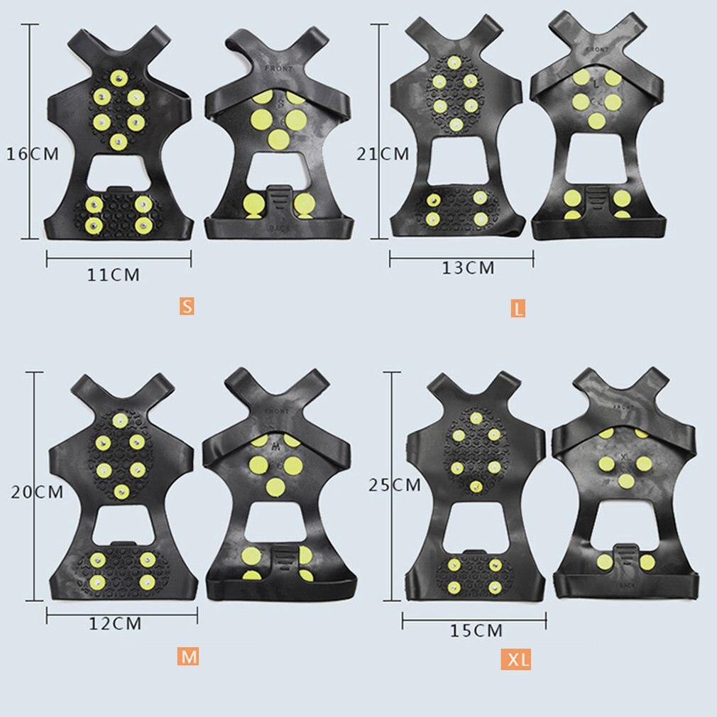 1 paar 10 Studs Anti-Slip Sneeuw Ijs Klimmen Schoen Spikes Grips Crampons Cleats Overschoenen