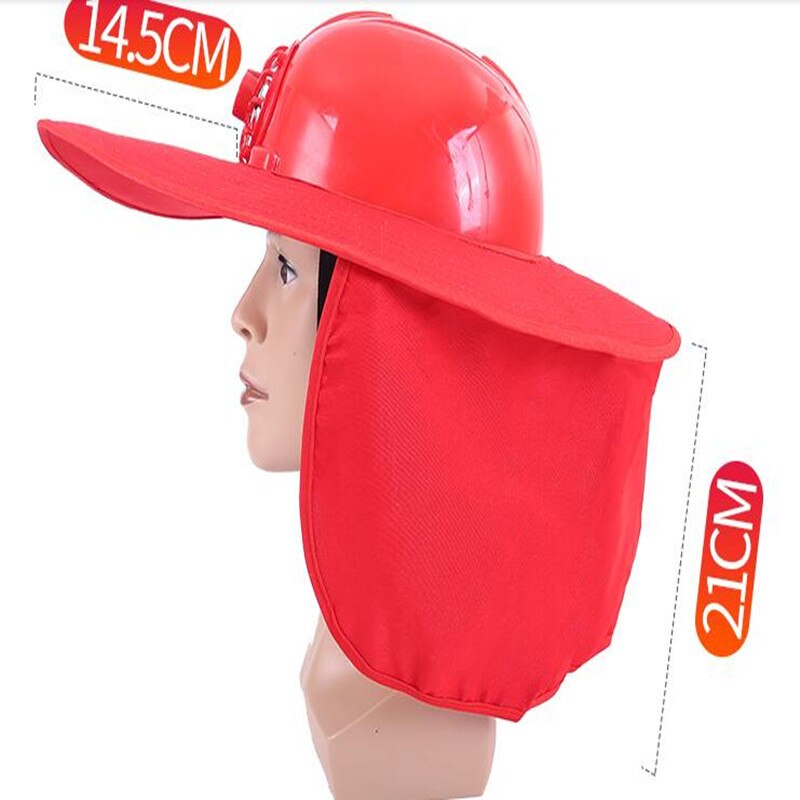 Solar Power Cover Face Hat Helmet Outdoor Working Safety Hard Hat Construction Workplace Protective Cap Powered by Solar Panel