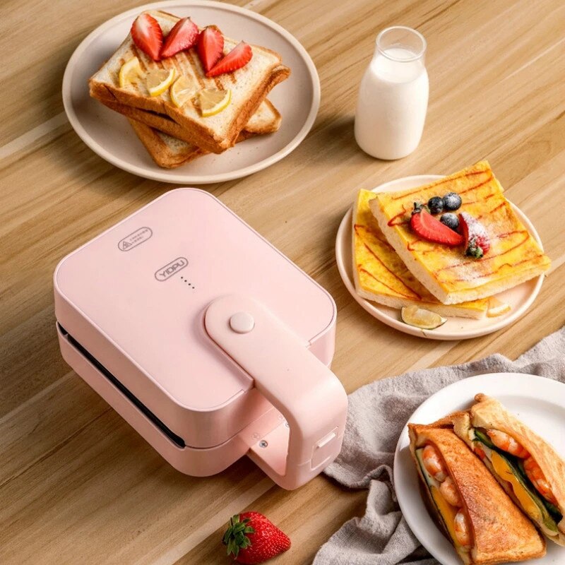 Sandwich Maker Breakfast Machine Toaster Machine Home Food Waffle Maker Multi-Function Heating Toast Pressure Toaster