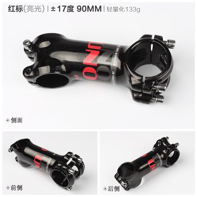 Uno mtb fiets stuurpen racefiets mountainbike stuurpen mtb 7/17 graden mat / glans 70/80/90/100/120/130mm fietsen fietsonderdelen: 17 graden 90 glans