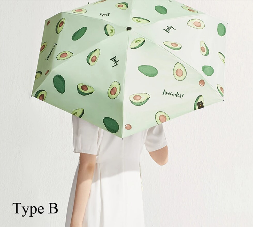 Bumbershoot Beneunder Mini Folding Sun&Rain Umbrella UPF 50+ LRC Vinyl 99% UV Protection Double Layer 349g Printing Umbrella