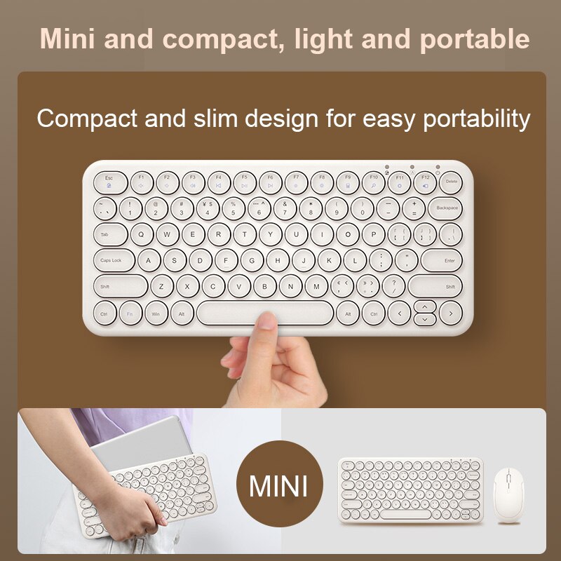 Slient Wireless Keyboard Mouse Combo For Macbook Pro Portable Gaming Keyboard Mouse Set For PC Gamer Computer Laptop Keyboard