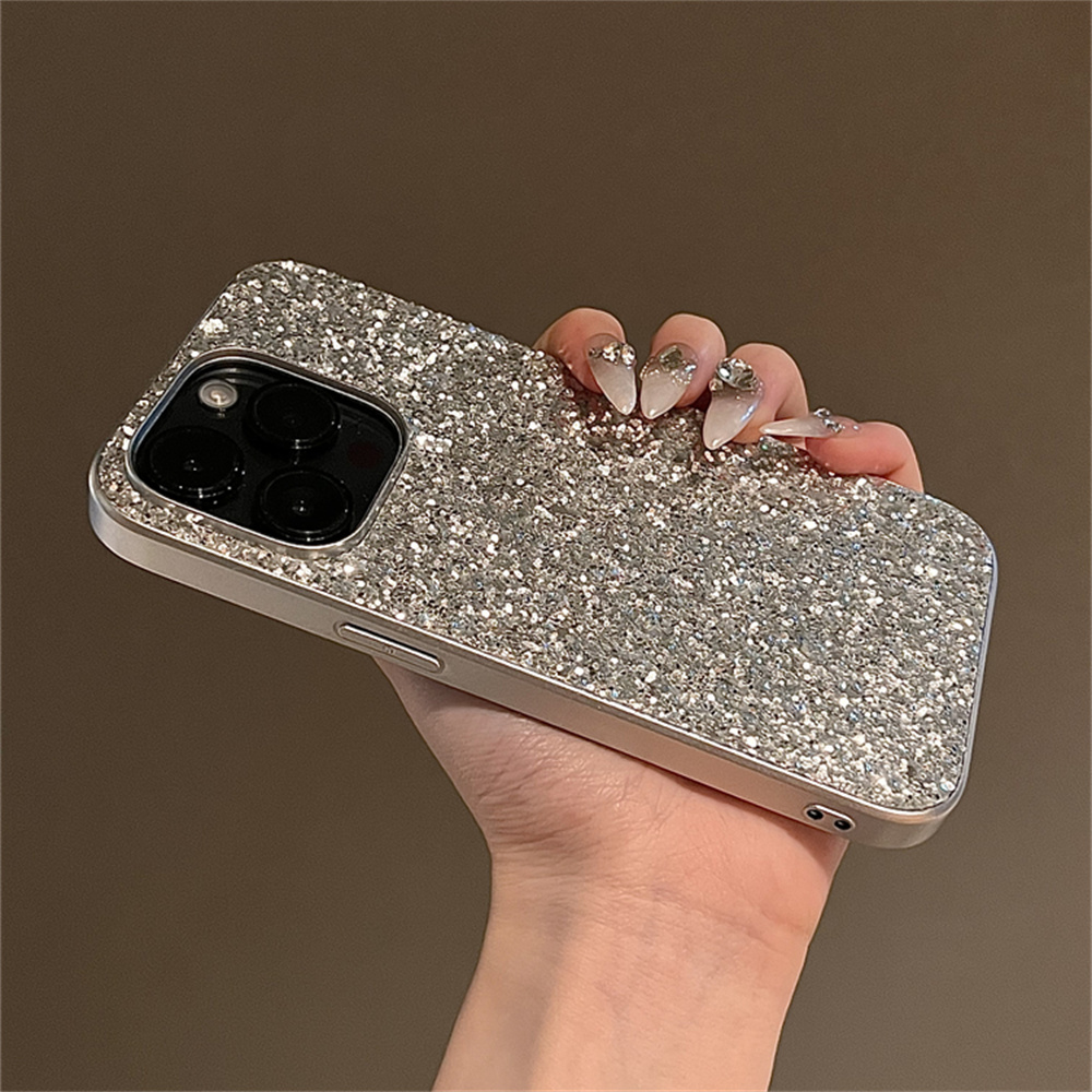 Luxe Glitter Bling Pailletten Telefoon Case Voor iPhone 15 14 13 12 11 Pro Max Plus Gegalvaniseerde Lens bescherming Zachte Siliconen Cover
