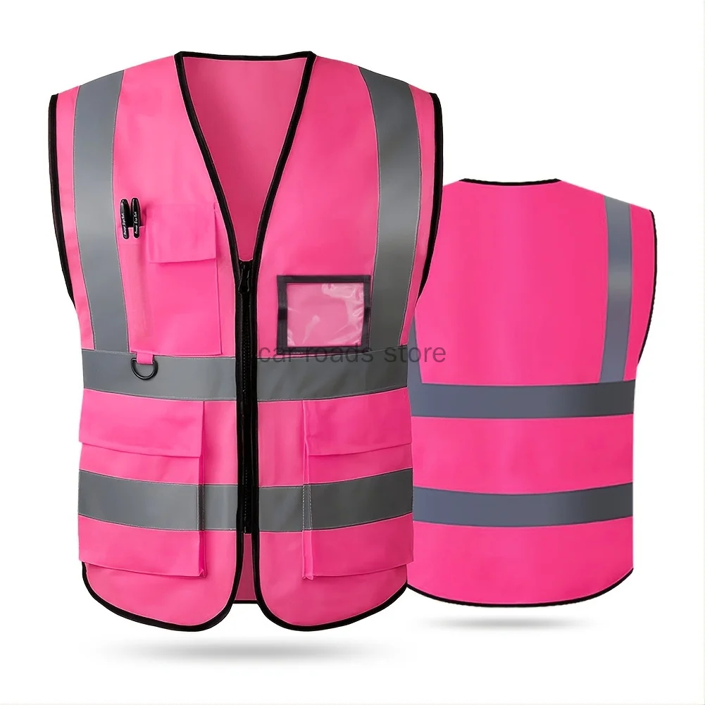 Colete de segurança reflexivo de alta visibilidade, uniforme de trabalho, jaqueta de segurança, roupas reflexas, piloto, geologia do motor, homem: XXXL / Vermelho