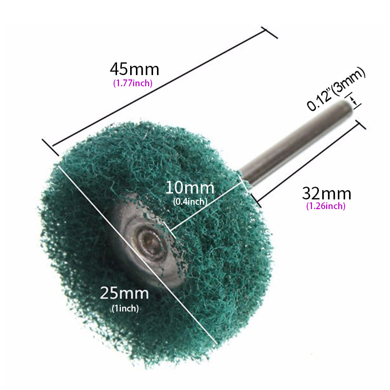 5-20pcs Mini Drill Abrasive Brush Nylon Buffing Polishing Wheel Dremel Rotary Hand Tool Accessories Set Rust Remover