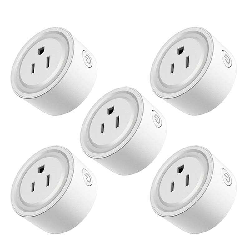 Wireless Remote Voice Control WiFi Smart Plug US Adapter Power Energy Monitor Outlet Timer Socket For Alexa Google Home Hao Deng: 5 pieces