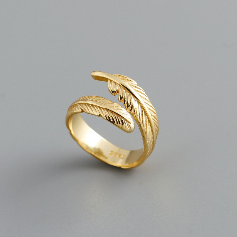Bague en argent Sterling 925 véritable pour femmes, bijoux fins et minimalistes avec cœur creux, réglable, de fête