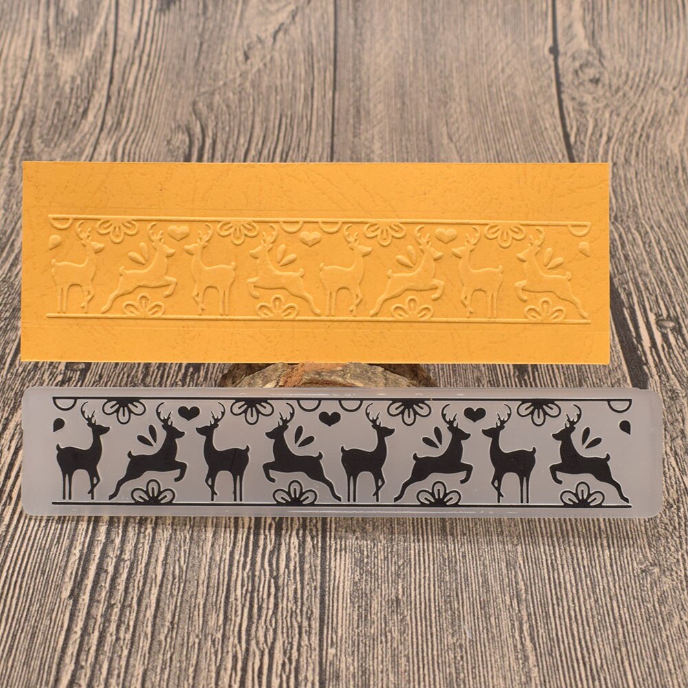 Animal Deer Plastic Embossing Folder Stencil Template For Scrapbooking Paper Birthday Christmas Card Decoration