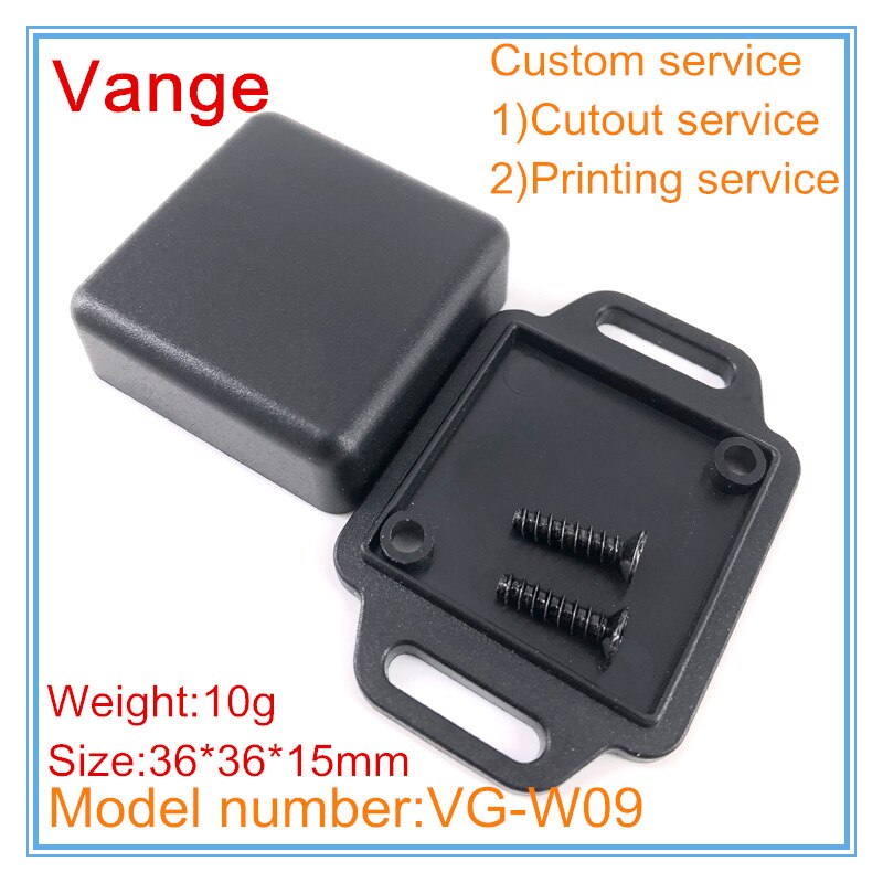 2pcs/lot injection molding small plastic case IP54 ABS plastic boxes enclosure for wall-mounted diy project 36*36*15mm