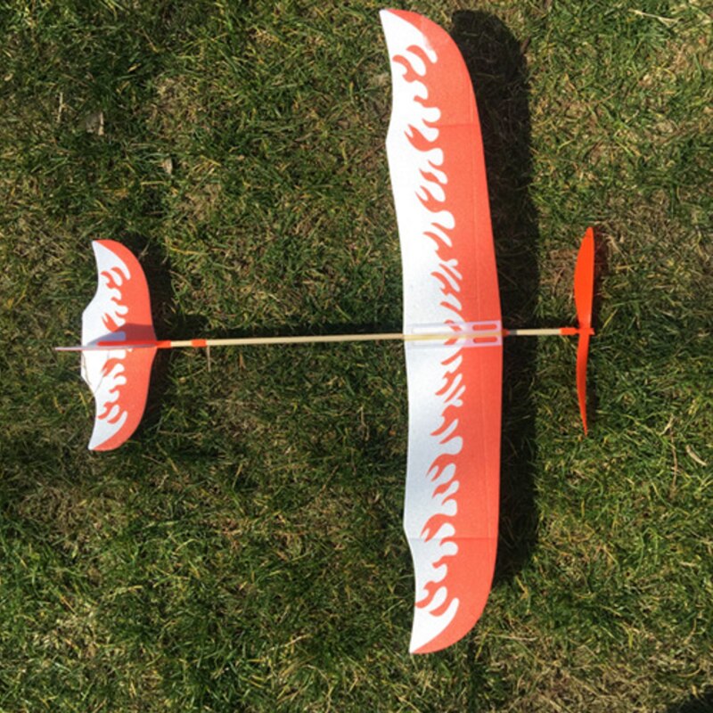 1Set Elastic Rubber Band Powered Flying Airplane Plane Glider Educational Sciences Models for DIY Assembly Toys Kids Funny