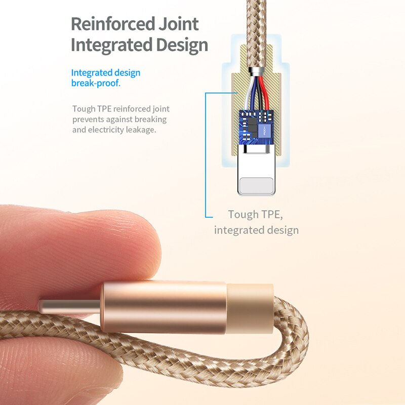 Rock 3.1A Metalen Nylon Gevlochten Telefoon Kabel Voor Iphone Snelle Oplader Verlichting Usb Kabels Voor Iphone 11X8 7 6 Pro Max Plus Ipad