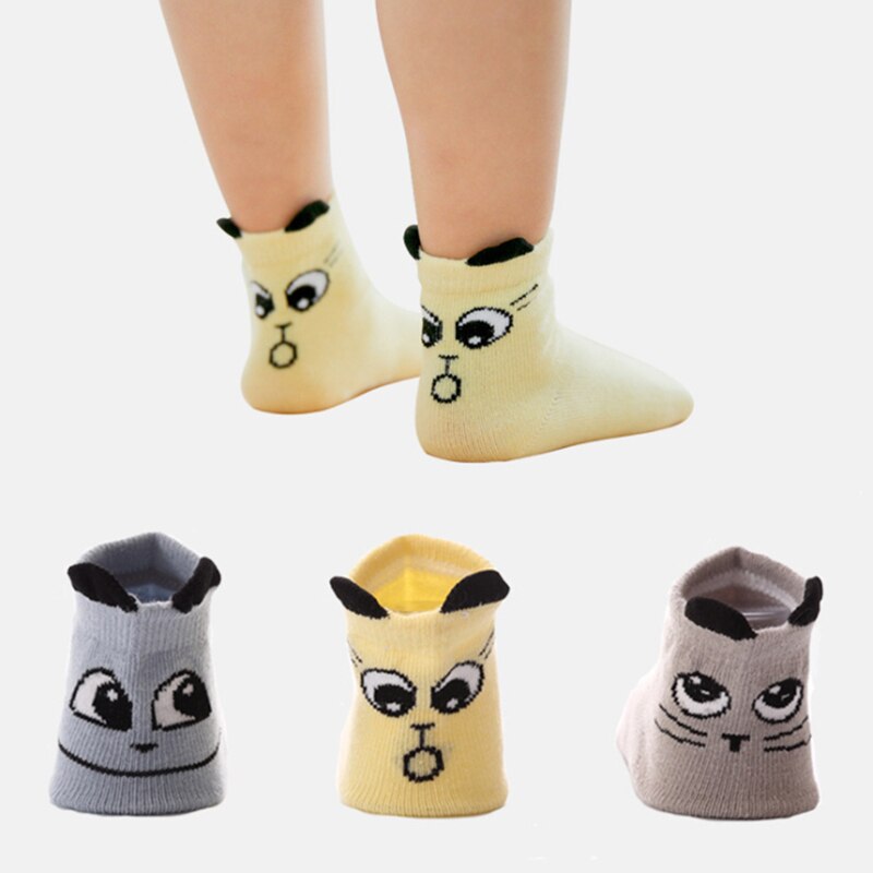 Cartoon Cute Animal Kid Clothing Accessories Cotton Anti Slip Toddler Socks For Boy Girl 0-2 Years Baby Socks