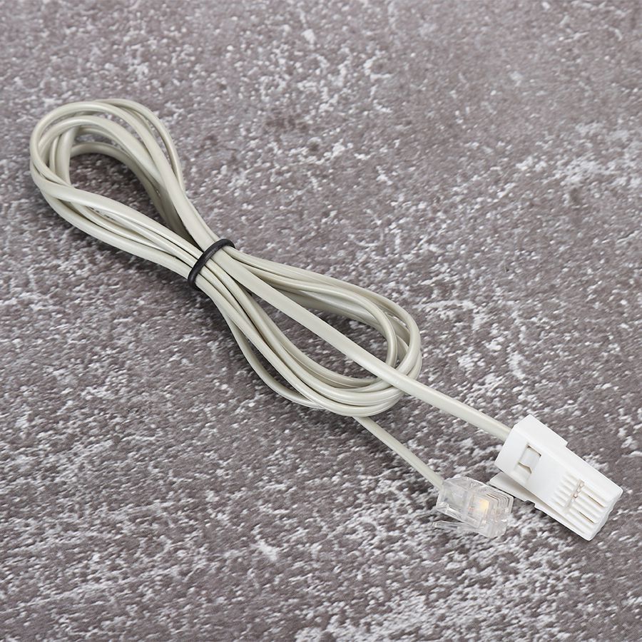 3 stk abs shell holdbar sølvgrå glat tekstur 1.5m længde kabel britisk telefonkabel speciel ledning