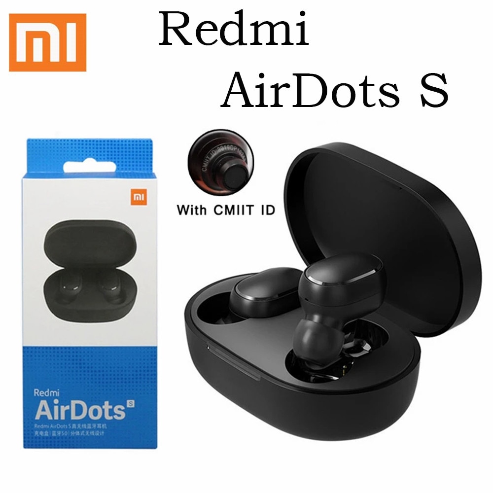 Originele Xiaomi Redmi Airdots S Bluetooth Oortelefoon Draadloze Bluetooth V5.0 Sport Noiseing Reductie Mi Tuur Oordopjes Headset