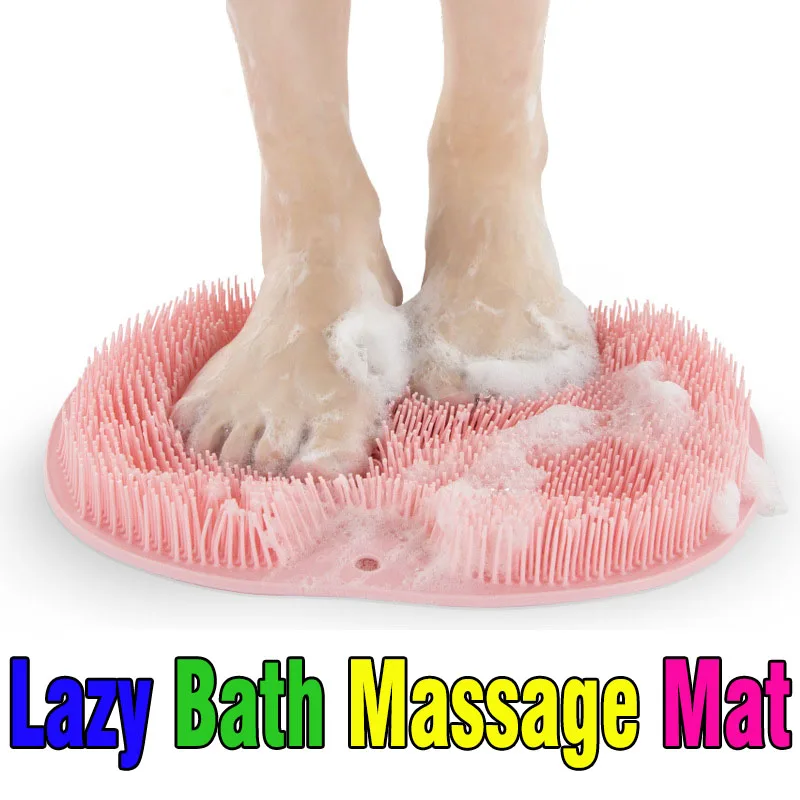 Wiederverwendbarer Rückenschrubber, Duschwand, Saugnapf, Bad, Rückenmassage, Haarbürste, Fußwäsche, Silikonmatte, rutschfest, saubere abgestorbene Haut, Badezimmer