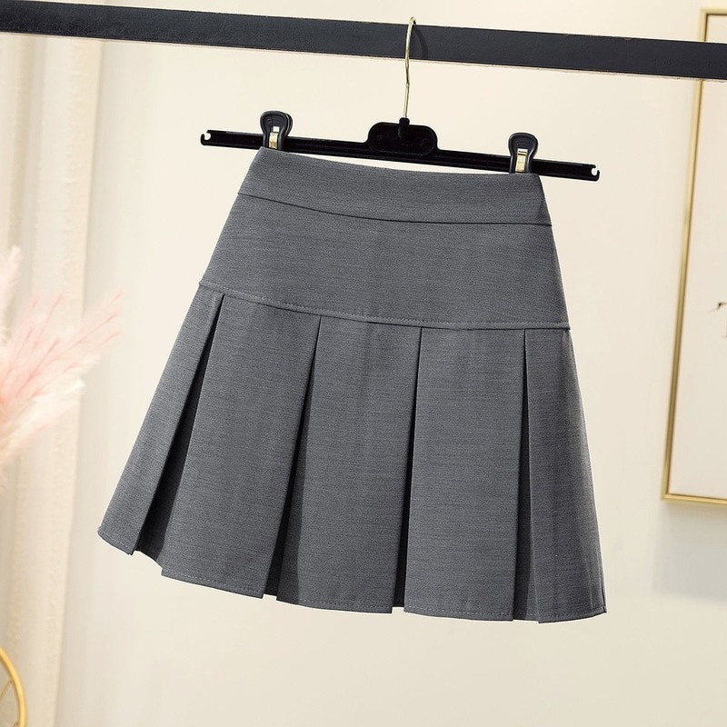 Rokken Vrouwen Effen Kleur Geplooide Studenten Dagelijks Alle-Match Retro Zonnejurk Maiden Tieners Eenvoudige Patchwork Casual Zomer Rijk Chic