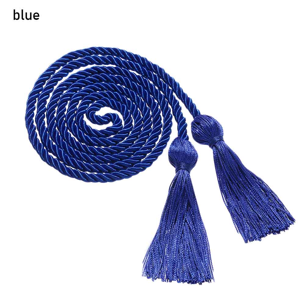 cordon de remise de diplôme pour honneur, cordon de gland en Polyester, cordon de cordon pour robe d'enterrement de vie de jeune fille, cordon de serrage pour étudiants: blue