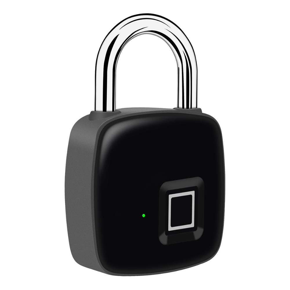 bluetooth Rechargeable Smart Lock Keyless Fingerprint Lock IP66 Waterproof Anti-Theft Security Padlock Door Luggage Lock FLP3+