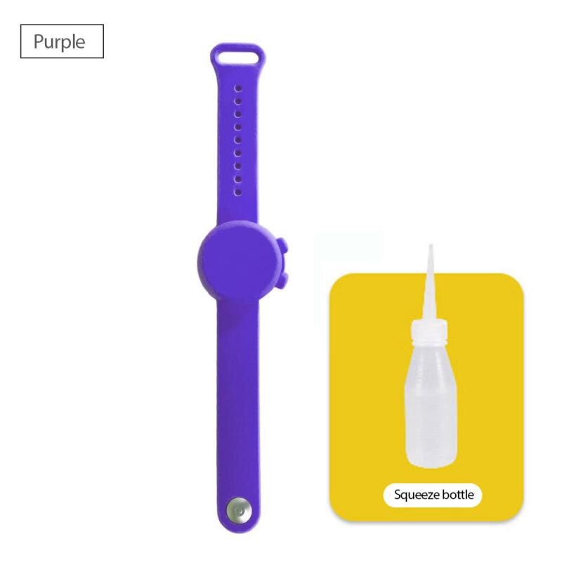 Portable Wristband Hand Dispenser Hand Sanitizer Dispensing Silica gel Wearable Dispenser Pumps Disinfecta Wristbands Hand Band: E