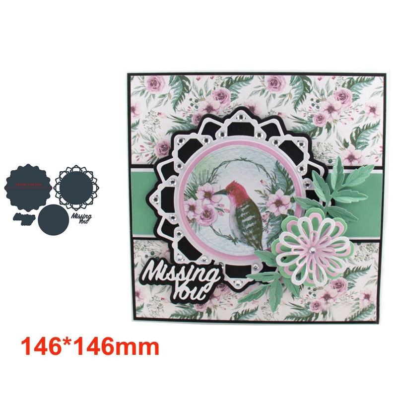 Flerdelad uppsättning av vackra snygga ramar med konstord kostnadseffektiva metallskärverktyg för diy scrapbooking album papperskort: 7