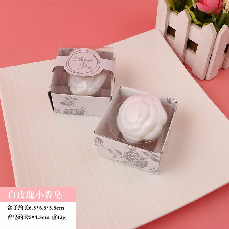 20 Stks/partij Mini Handgemaakte Geurende Zeep Voor Bruiloft Gunst En Baby Douche Bruiloft Souvenirs Baden Zeep: white rose