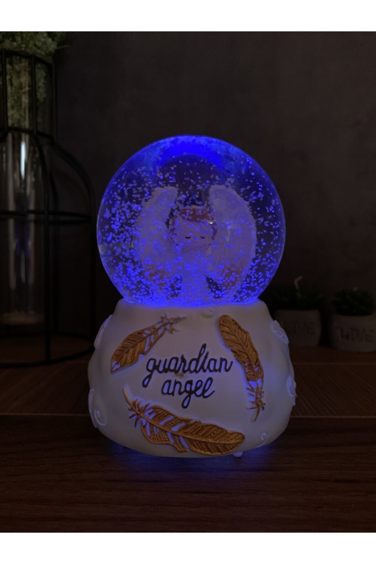 Guardian Angel Light Musical Snow Globe Snow Globe Crystal Balls Magnetic Globes Home Office Decoration