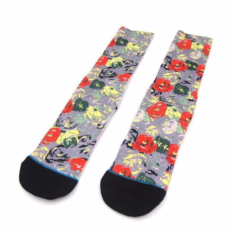 Style 360 Printing Boneless Socks Head Thick Outdoor Sports Skateboard Socks (1 Pair): Ivory