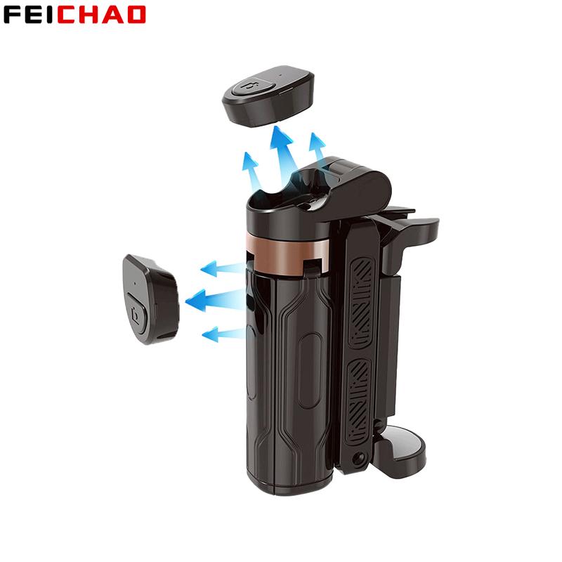 Mini treppiede per selfie stick Supporto per telefono 3in1 con telecomando staccabile Supporto per telefono anti-vibrazione per selfie da viaggio portatile