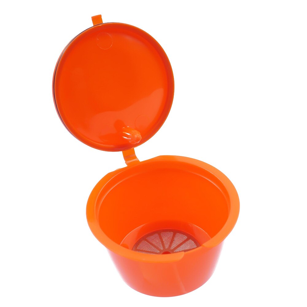 8 Colors Refillable Coffee Capsule For Nescafe Dolce Gusto Reusable Capsules Coffee Pods K-cups Useful 50 times: orange
