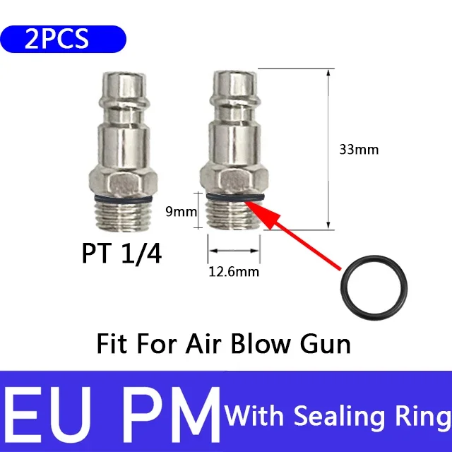 EU-Standard-Anschlüsse, pneumatische europäische Luftanschlüsse für Kompressor BSPT 1/4 1/2 Gewinde, Schnellkupplung, Einsteck-Schlauchanschluss