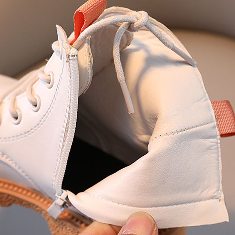 CUZULLAA-Botas altas con cordones para niños y niñas, botines a la , de otoño, talla 26-35