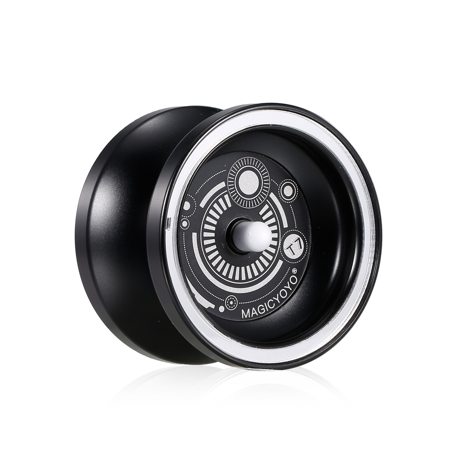 Metalen Yoyo T7 Responsieve Yoyos Aluminium Legering Yoyo Klassieke Speelgoed Diabolo Kids Beginner Speelgoed: Black