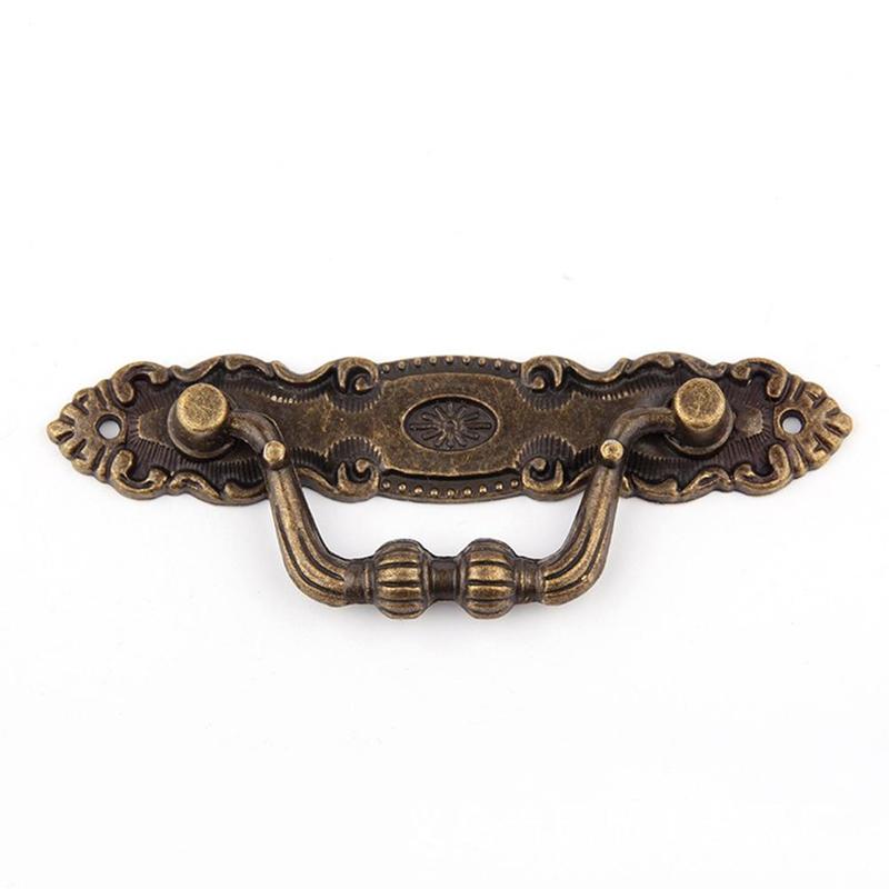 Antique Bronze Pull Handles for Drawer Cabinet Door Wooden Chest Box Bin Metal Drawer Pulls Handles Wardrobe Closet Pulls Handle: Default Title