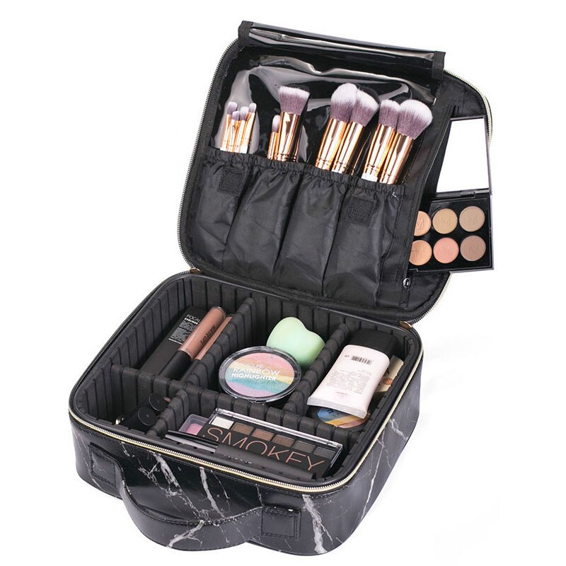 Neue Professionelle Kosmetische Fälle Kulturbeutel Frauen Reise Make Up Tasche Organizer Big Kapazität Kosmetik Koffer Für Make-Up Fall