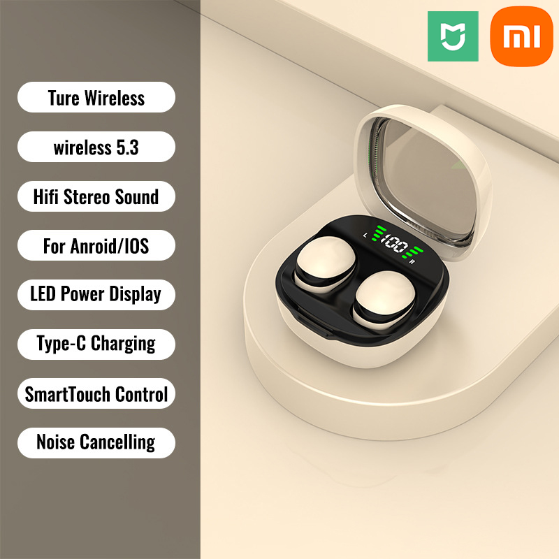 Xiaomi mijia mini sem fio bluetooth 5.3 fone de ouvido pequenos fones sono invisível hd alta fidelidade baixo qualidade som: Chocolate