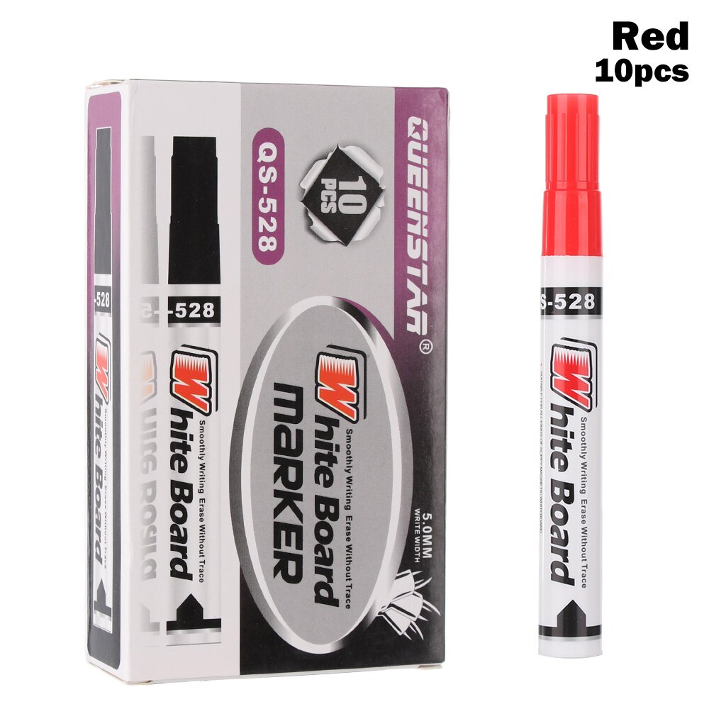 4Pcs/Set Whiteboard Marker Eco-Friendly Marker Office School Supplies Whiteboard Pen Erasable Marker Non-toxic Mark Pen: Red