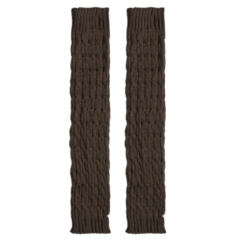 Jambières femmes genou haute hiver solide tricot Crochet Legging bottes chaussettes Slouch: Vert armée