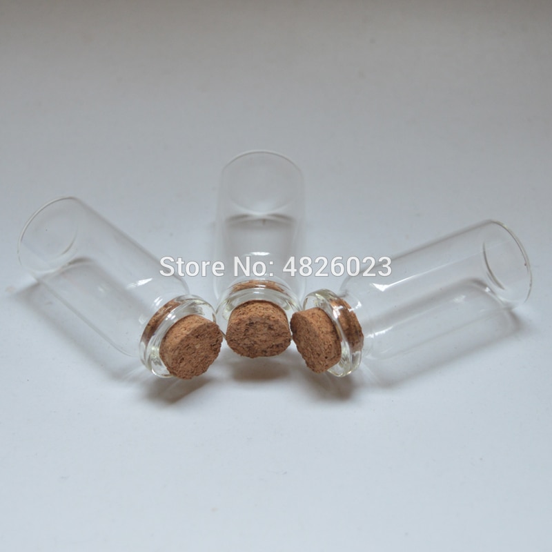 5 Pcs 10 Ml Wishing Glazen Fles Met Kurk Lege 10CC Clear Glazen Flesjes Display Fles