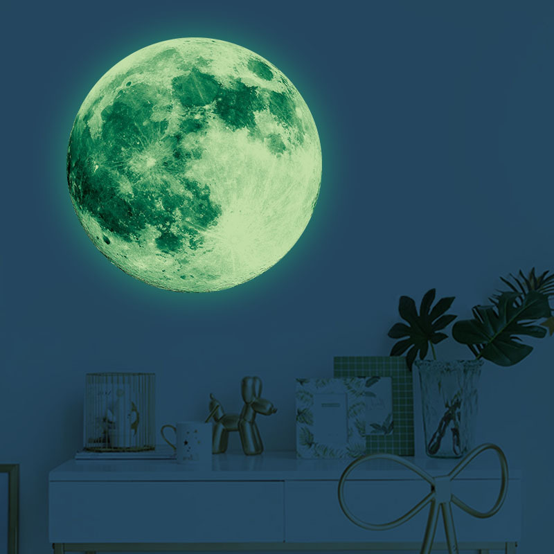 Pegatinas luminosas que brillan en la oscuridad para pared o techo, calcomanía adhesiva extraíble de 30cm, 12cm, para dormitorio de niños