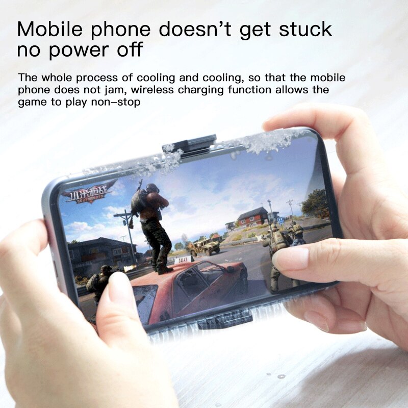 Mobile Phone Cooling Mute Fan Cooler Universal Semiconductor Refrigeration Radiator Wireless Rechargeable Phone Cooler Holder