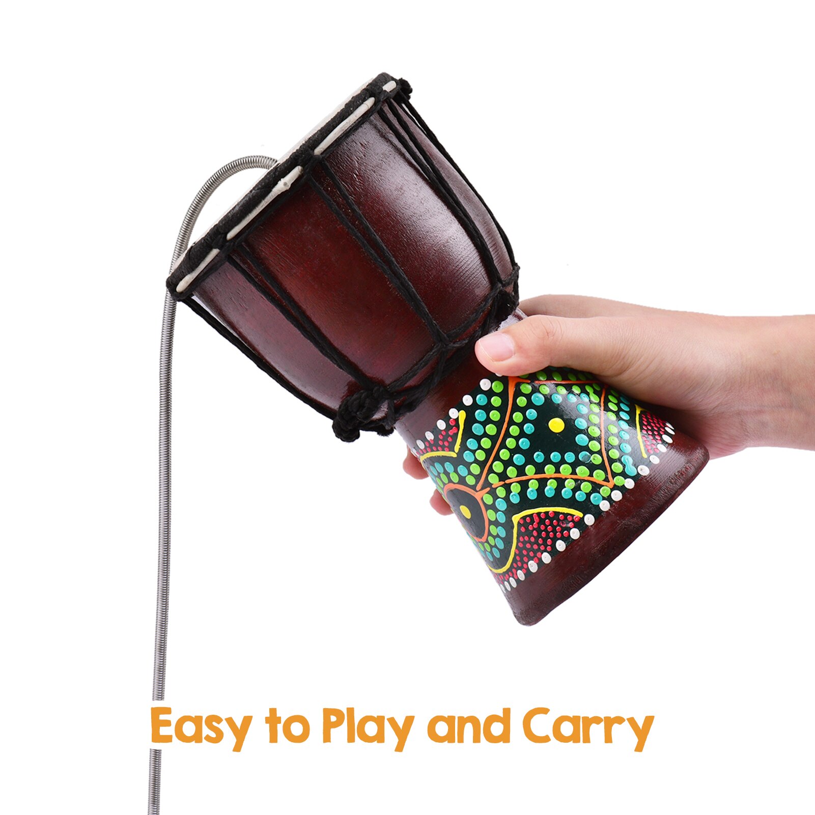 4.7 Inch Spring Drum Thunder Tube Sound Maker Percussion Drum Musical Toy for Performance Pratice Music Education