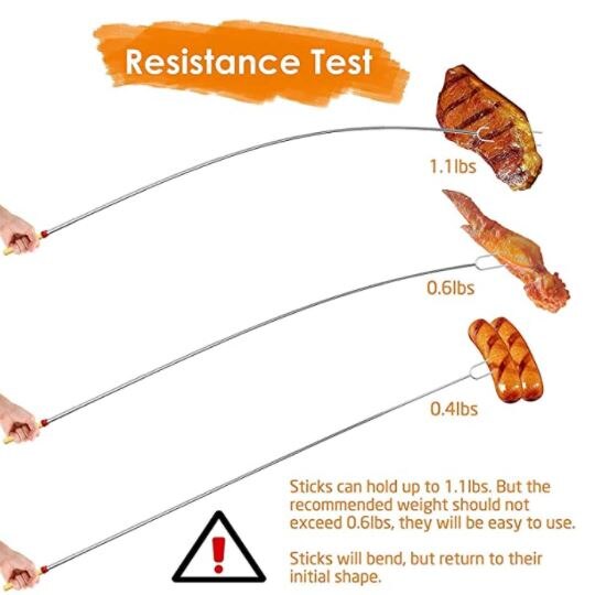 8Pcs Barbecue Vork Set Met Opbergtas Telescopische Marshmallow Worstjes Honden Groenten Roosteren Sticks Accessoire
