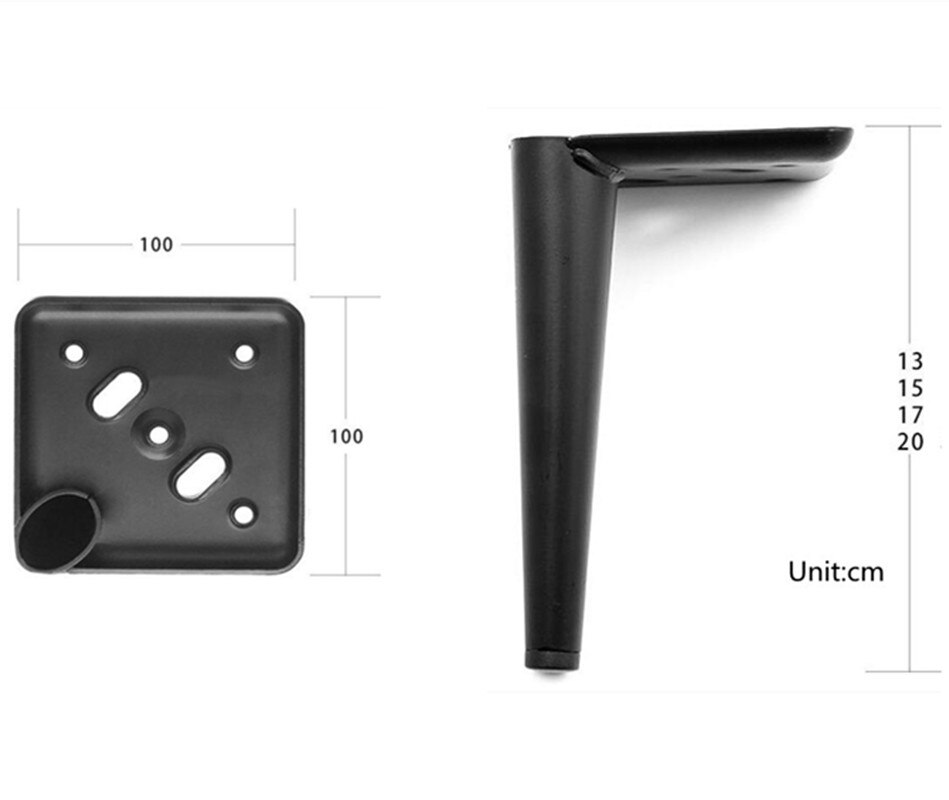 4 Pcs Meubels Benen Sofa Stoel Voeten Kast Kast Voet Kast Tafel Been 13/15/17/20cm Hoogte Bed Benen Met Schroeven