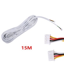 15M 2.54*4P 4 wire kabel voor video intercom Kleur Video Deurtelefoon deurbel bedraad Intercom kabel