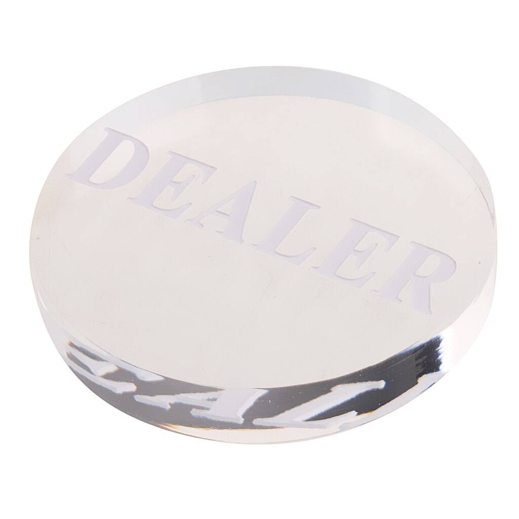 Acrylic Round Poker Dealer Buttons for Casino Card Games 56mm