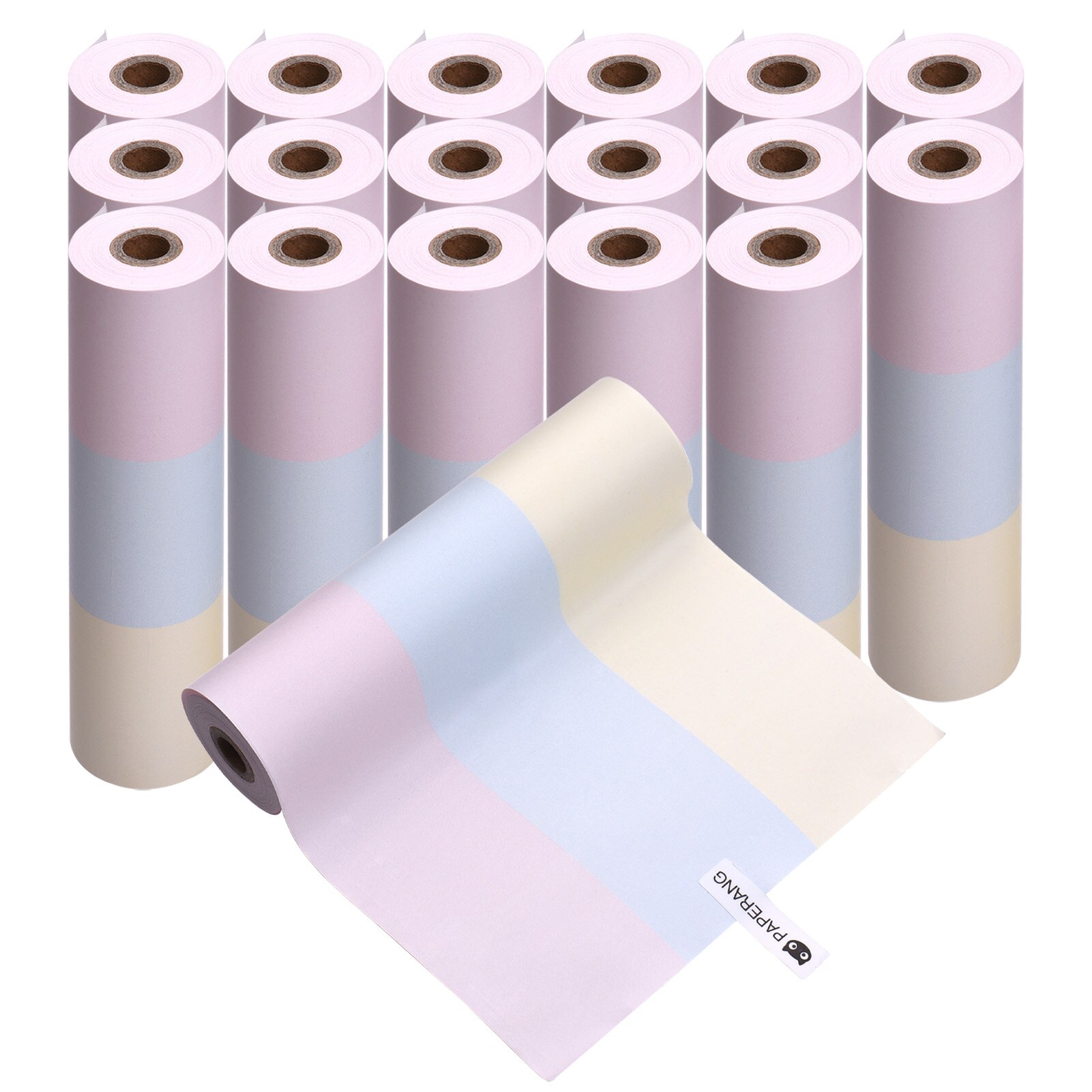Rouleau de papier thermique arc-en-ciel, sans BPA, pour imprimante de poche PAPERANG C1, 3/6/12/18/21, 112x30mm, dure 2 ans: 18PCS Rainbow