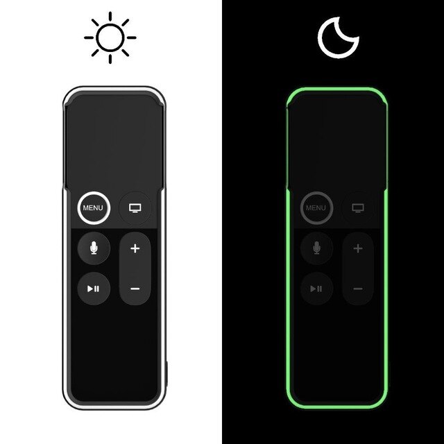 Sikai Beschermhoes Cover Voor Apple Tv 4 Afstandsbediening Case Shockproof Controller Cover Waterdichte Afstandsbediening Houder: Luminous Green