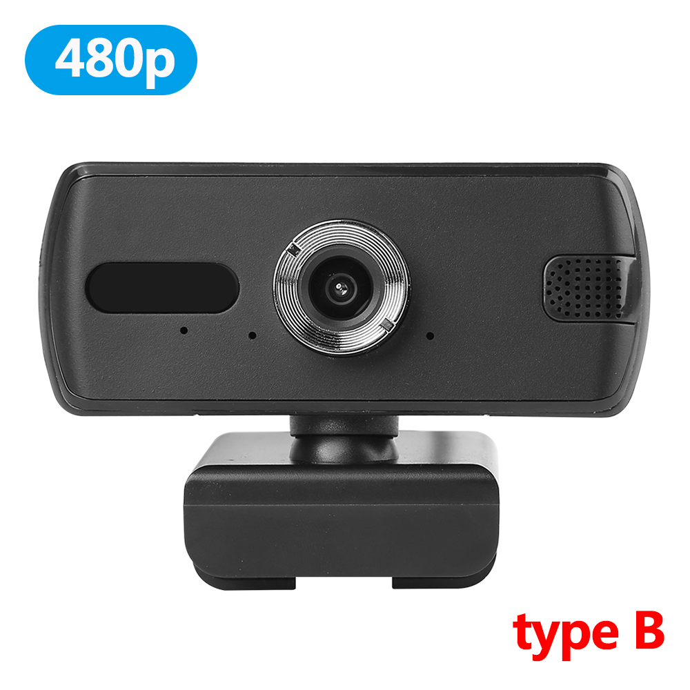 ALLOET Webcam with Microphone 640x480 HD Web USB Camera School Office Working Decoration for Windows 10 8 7 Desktop Laptop: B